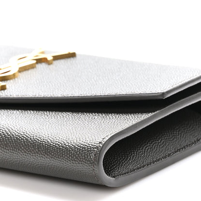 Saint Laurent Grain De Poudre Uptown Chain Wallet Pebble 10 of 11