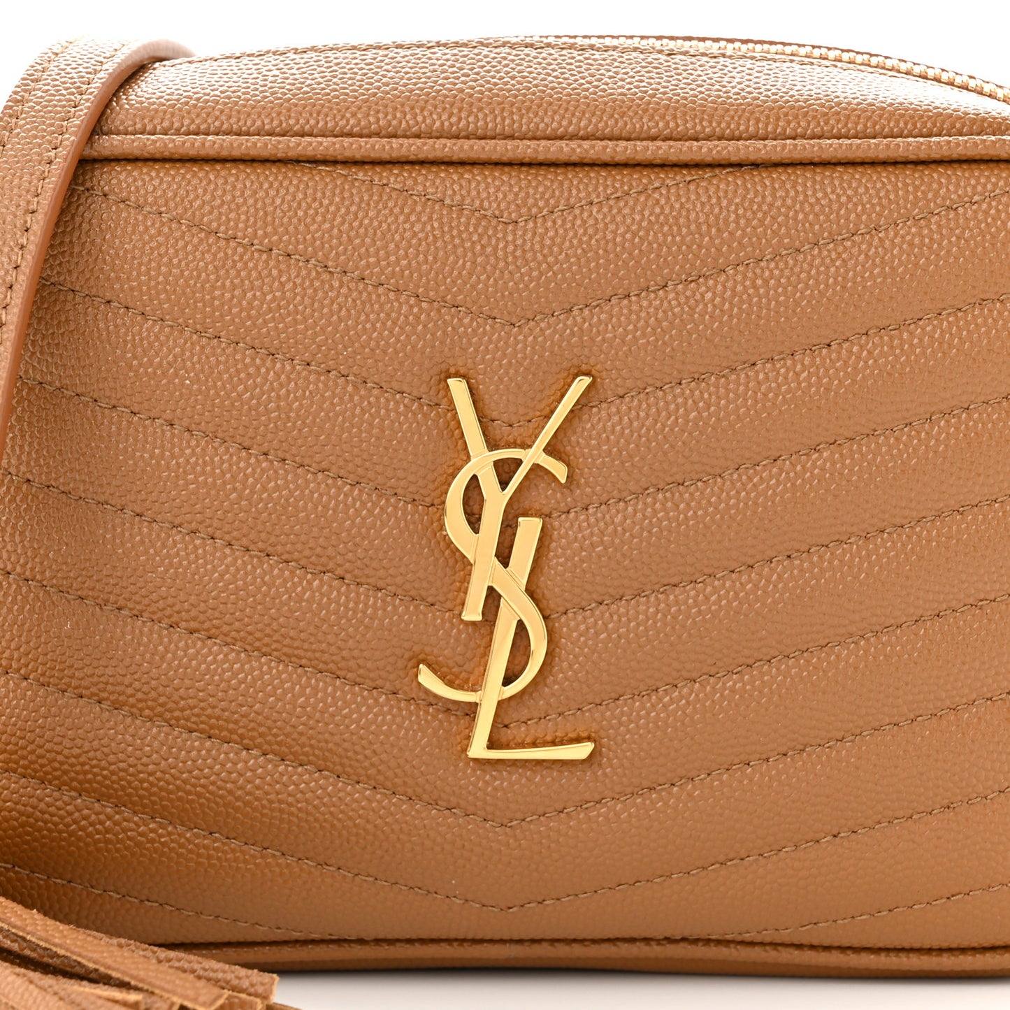 Grain De Poudre Matelasse Monogram Mini Lou Camera Bag Dark Natural