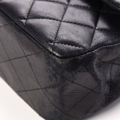 Chanel Lambskin Quilted Medium Double Flap Black 12 of 20