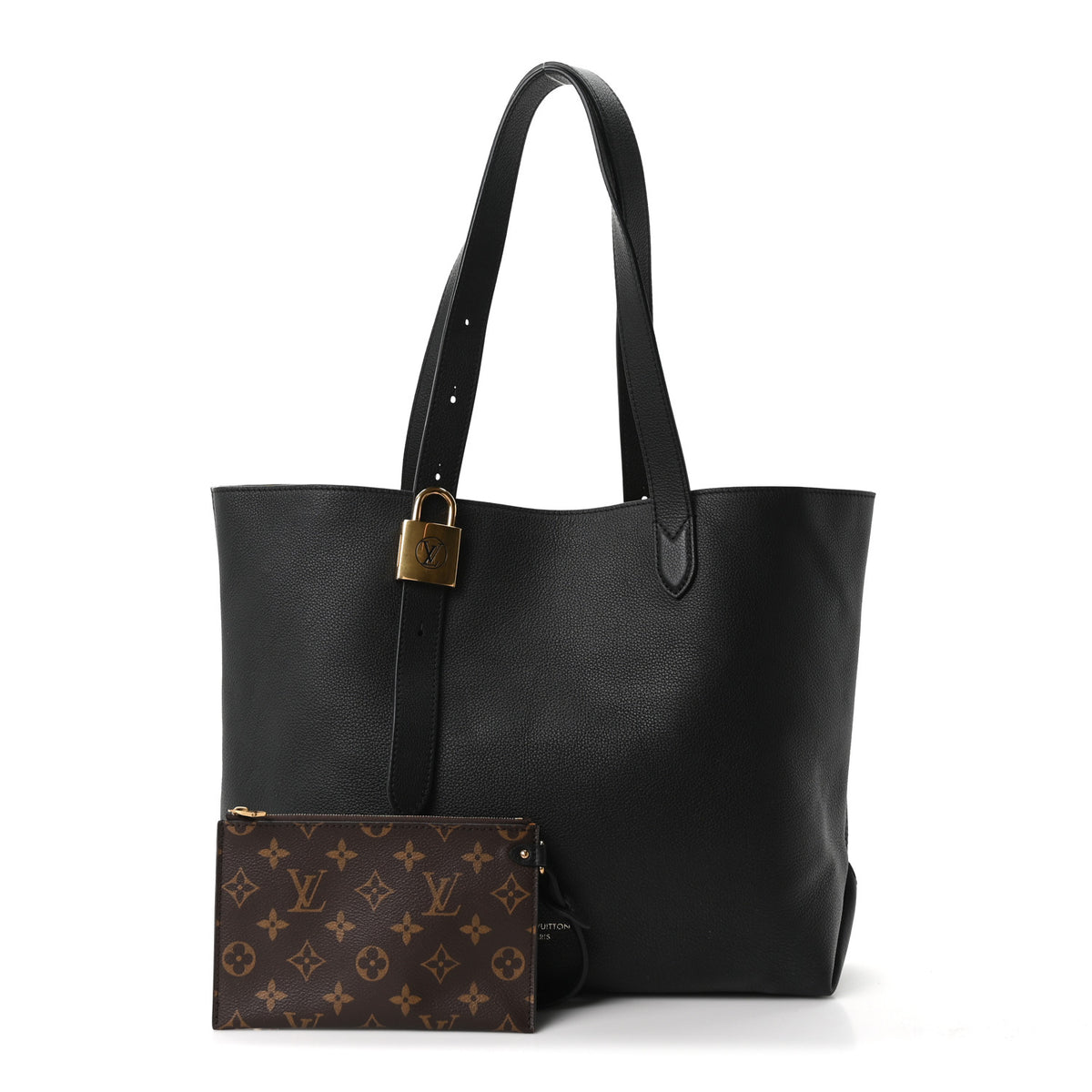 Louis Vuitton Grained Calfskin Low Key Cabas MM Black 3 of 10