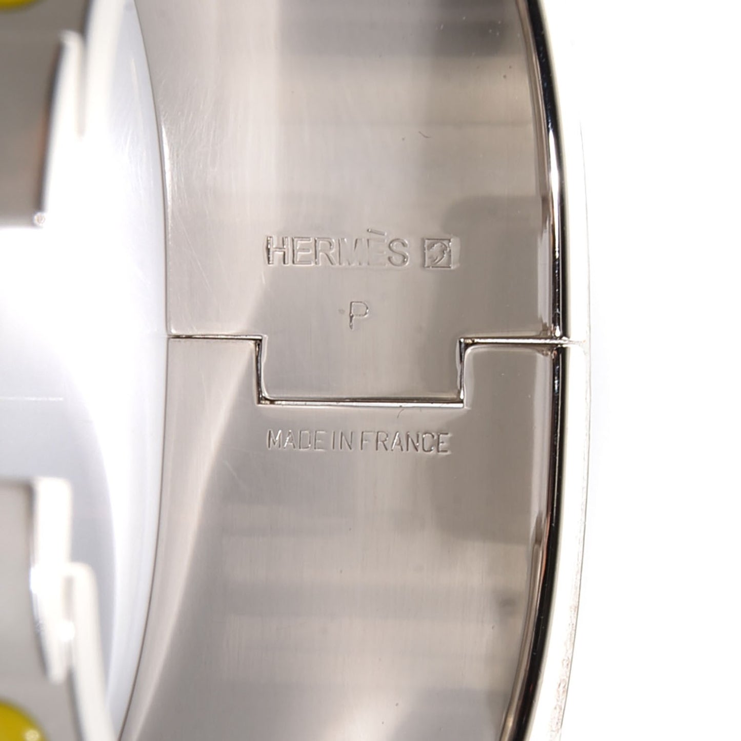 Enamel Clic Clac H Wide Bracelet PM Chartreuse