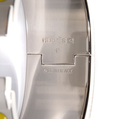 Hermes Enamel Clic Clac H Wide Bracelet PM Chartreuse 6 of 7
