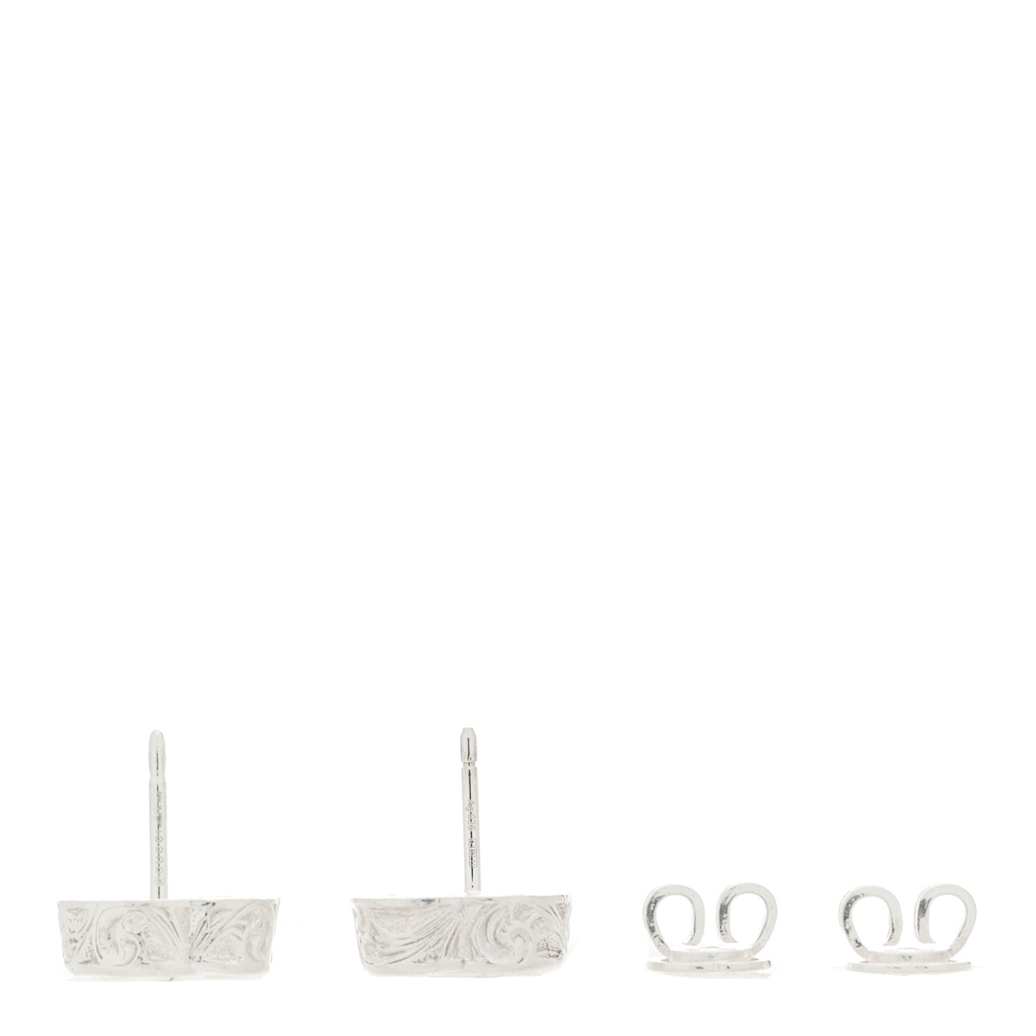 Gucci Sterling Silver GG Stud Earrings 4 of 4