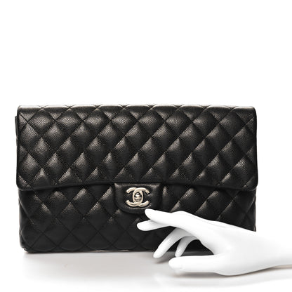 Chanel Caviar Quilted Flap Clutch Black 2 of 11