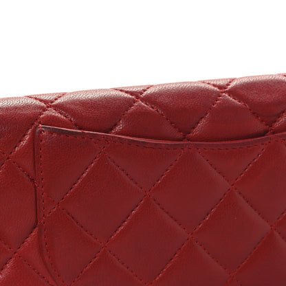 Chanel Lambskin Quilted Yen Wallet Red Pink 13 of 13