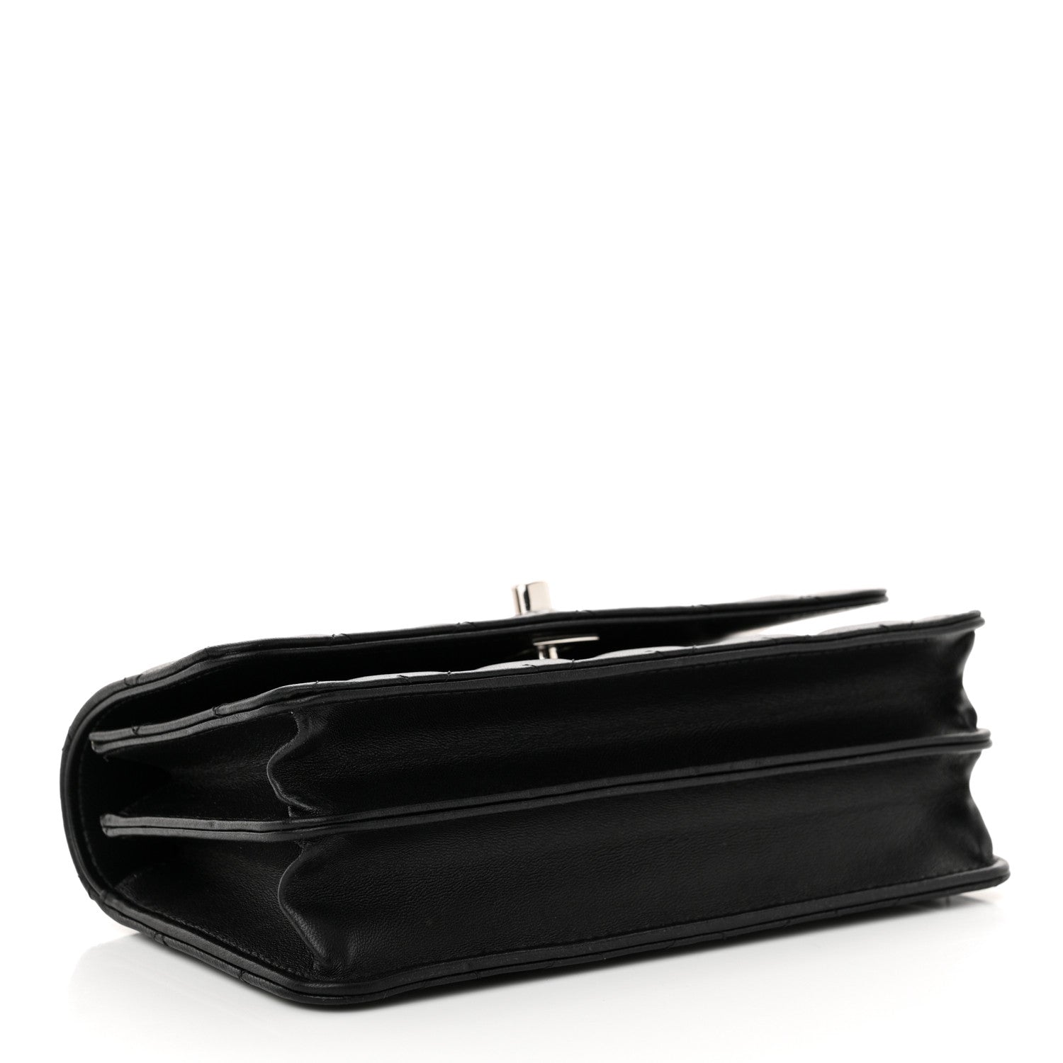 Chanel Lambskin Quilted Metal Top Handle Crossbody Flap Black 4 of 11