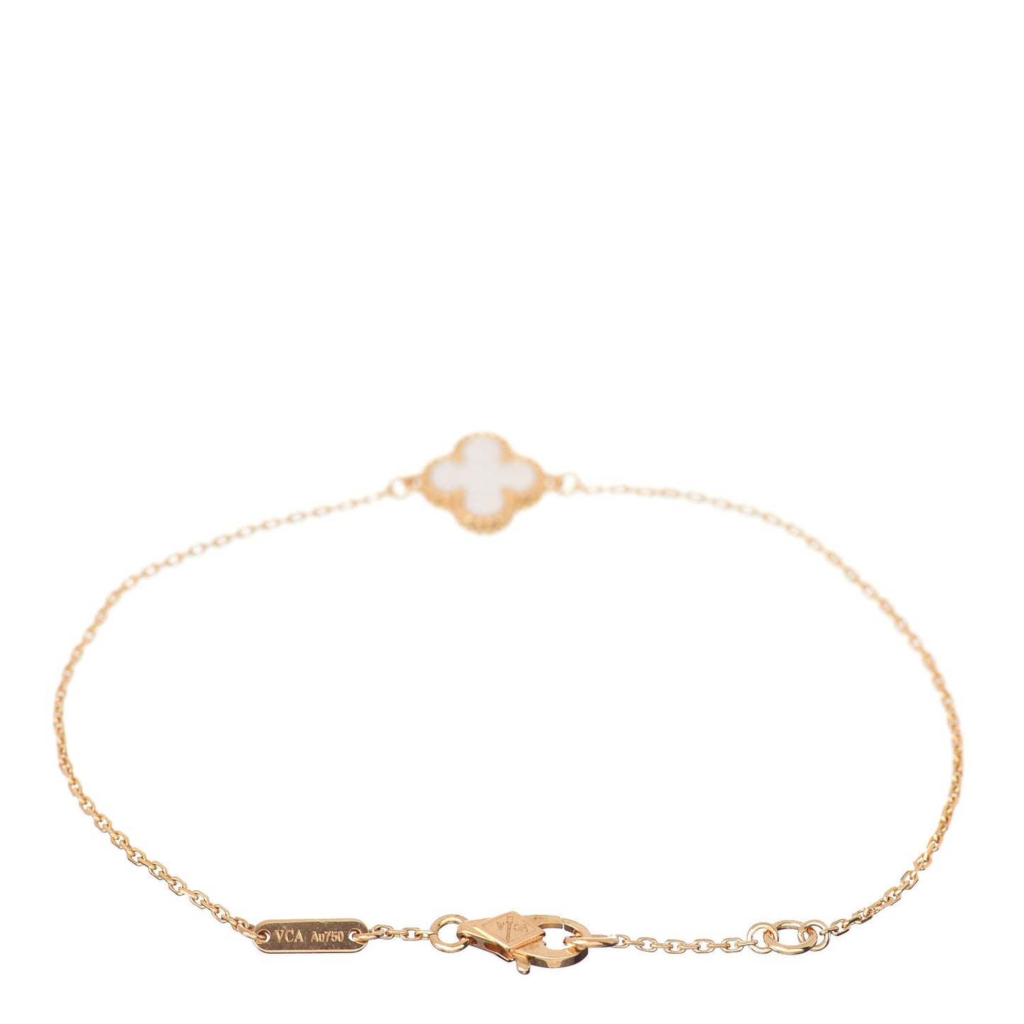 18K Yellow Gold Mother of Pearl Sweet Alhambra Bracelet