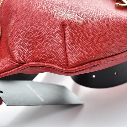 Saint Laurent Grain De Poudre Monogram Belt Bag Rouge Eros 9 of 10
