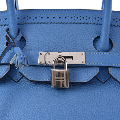 Hermes Taurillon Clemence Swift Ghillies Birkin 35 Bleu Paradise 8 of 10