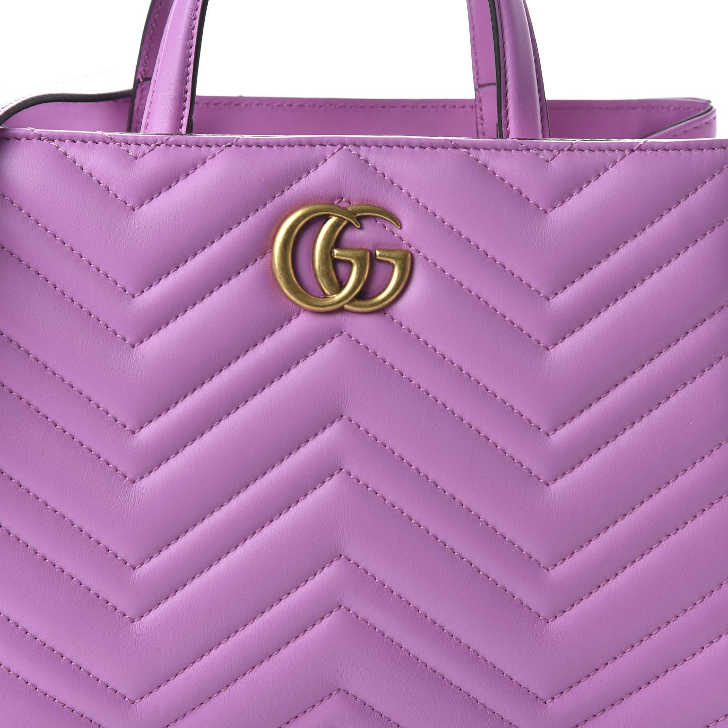 Gucci Calfskin Matelasse Small GG Marmont Tote Candy Mousse 11 of 11