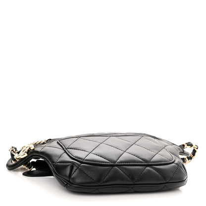 Chanel Lambskin Quilted Waist Belt Bag Black 4 of 12