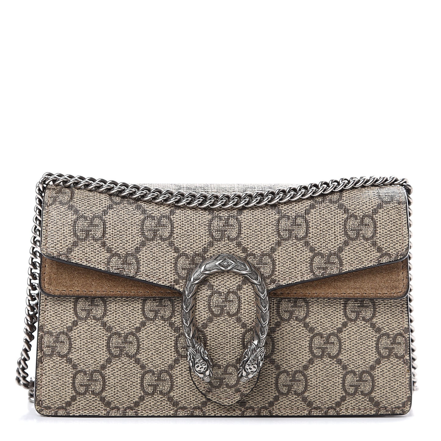 GG Supreme Monogram Super Mini Dionysus Shoulder Bag Taupe