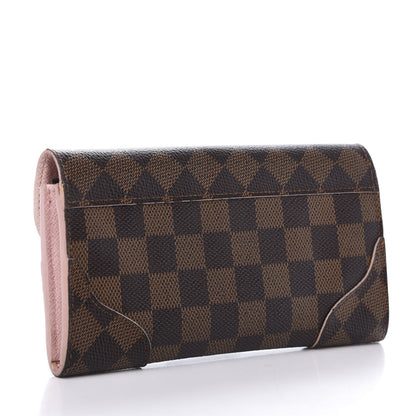 Louis Vuitton Damier Ebene Caissa Wallet Rose Ballerine 3 of 15