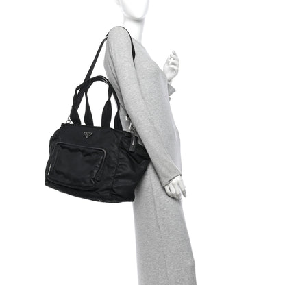 Prada Nylon Vela Baby Bag Black 2 of 12