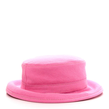 Chanel Denim Logo Bucket Hat L Pink Yellow 6 of 8