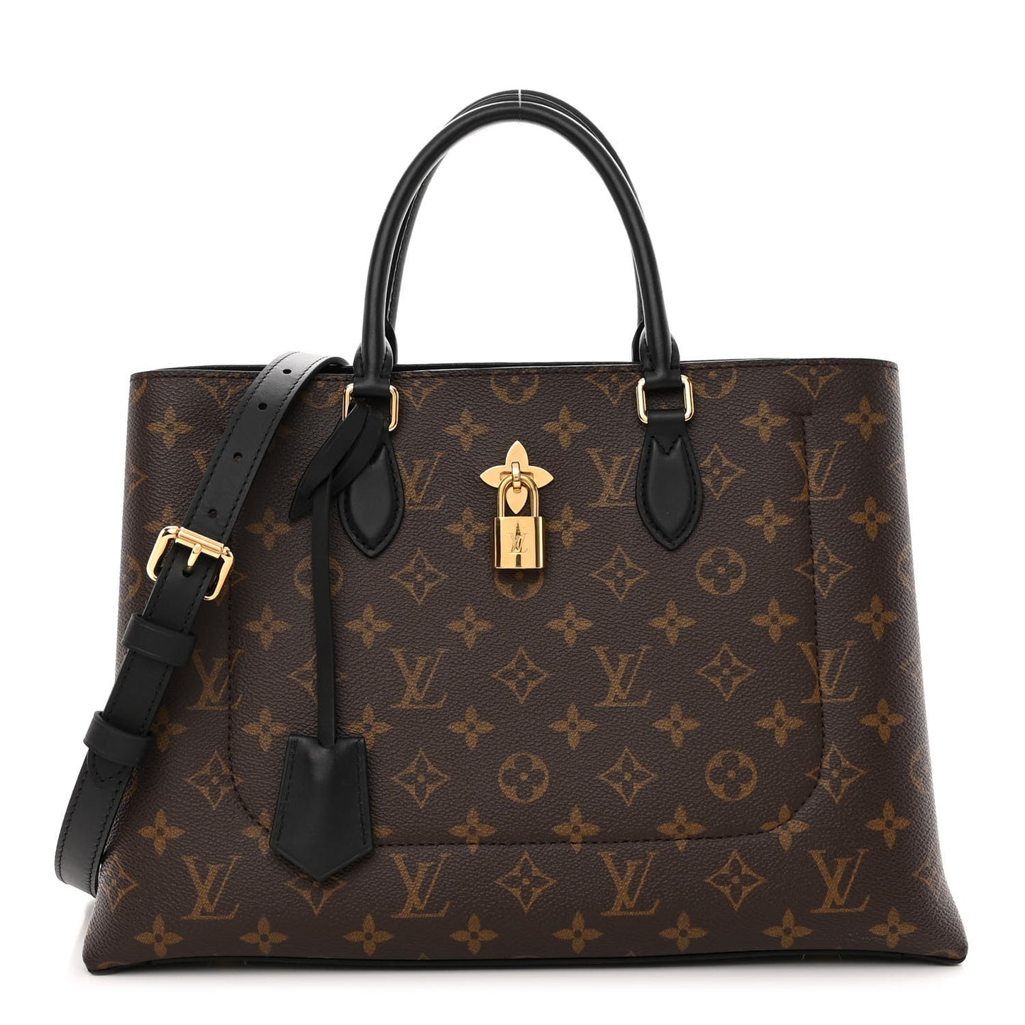 Monogram Flower Tote Black