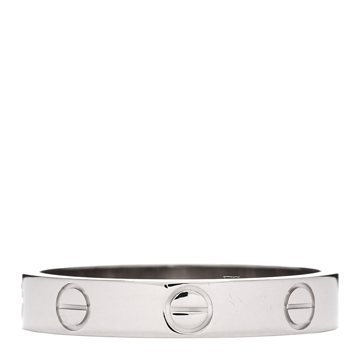 18K White Gold 3.5mm LOVE Wedding Band Ring 55 7.25