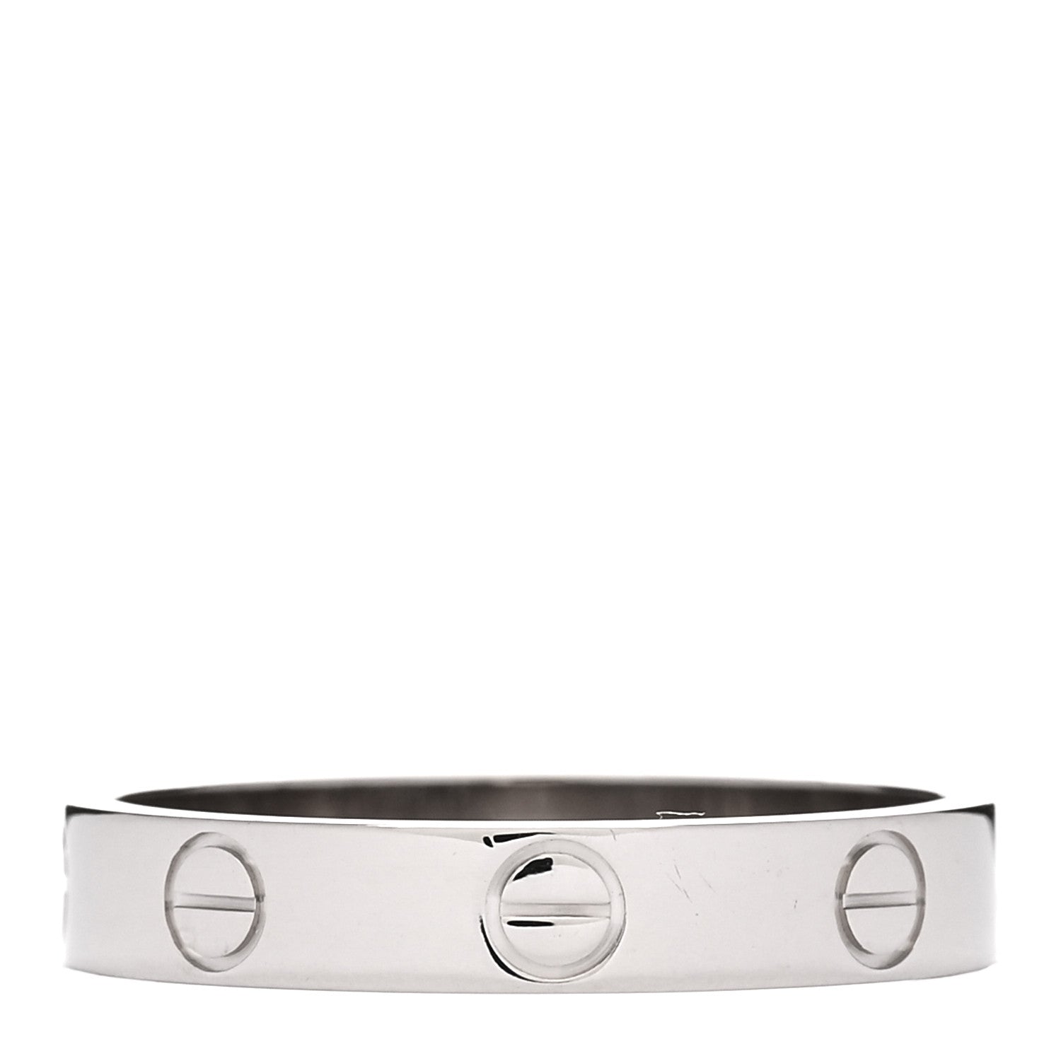 Cartier 18K White Gold 3.5mm LOVE Wedding Band Ring 55 7.25 3 of 5