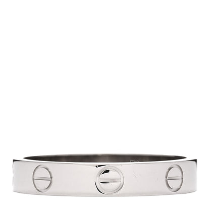 Cartier 18K White Gold 3.5mm LOVE Wedding Band Ring 55 7.25 3 of 5