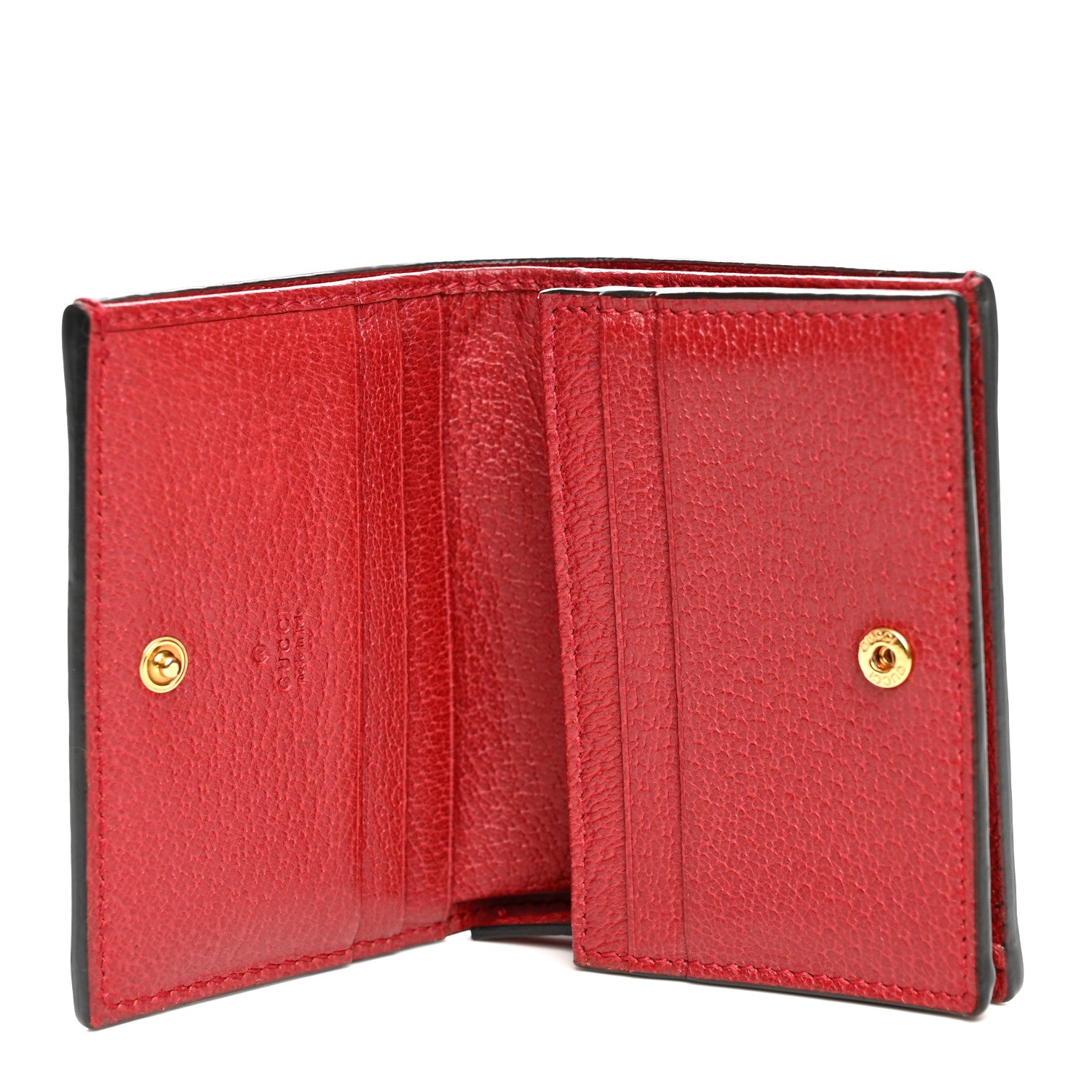 Gucci GG Supreme Monogram Flora Web Ophidia Card Case Red 5 of 7
