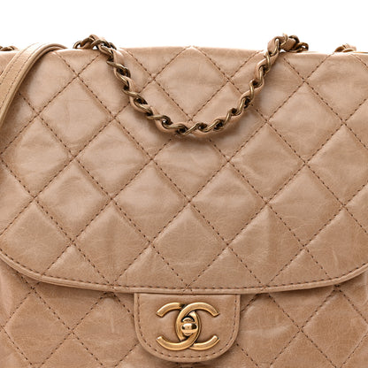 Chanel Glazed Calfskin Quilted Medium Bubble CC Flap Beige 8 of 12