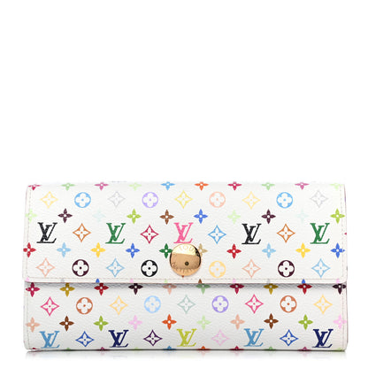Louis Vuitton Monogram Multicolor Sarah Wallet White Anie 1 of 4