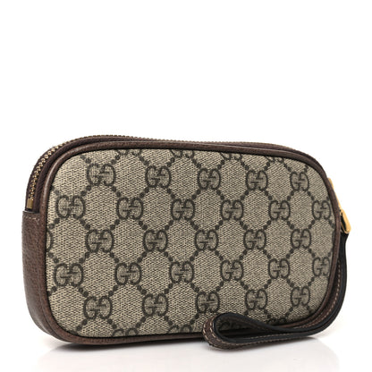 Gucci GG Supreme Monogram Ophidia Phone Case Wristlet Brown 2 of 8