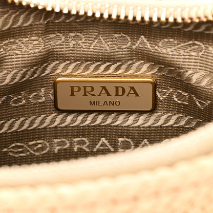 Prada Yarn Raffia Effect Crochet Re-Edition 2005 Shoulder Bag Naturale 6 of 10