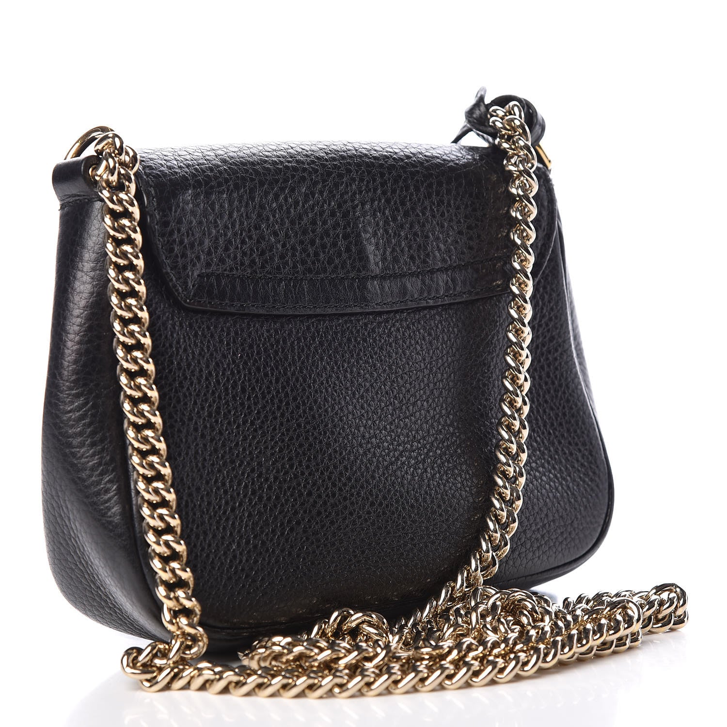 Gucci Pebbled Calfskin Small Soho Flap Crossbody Black 3 of 14