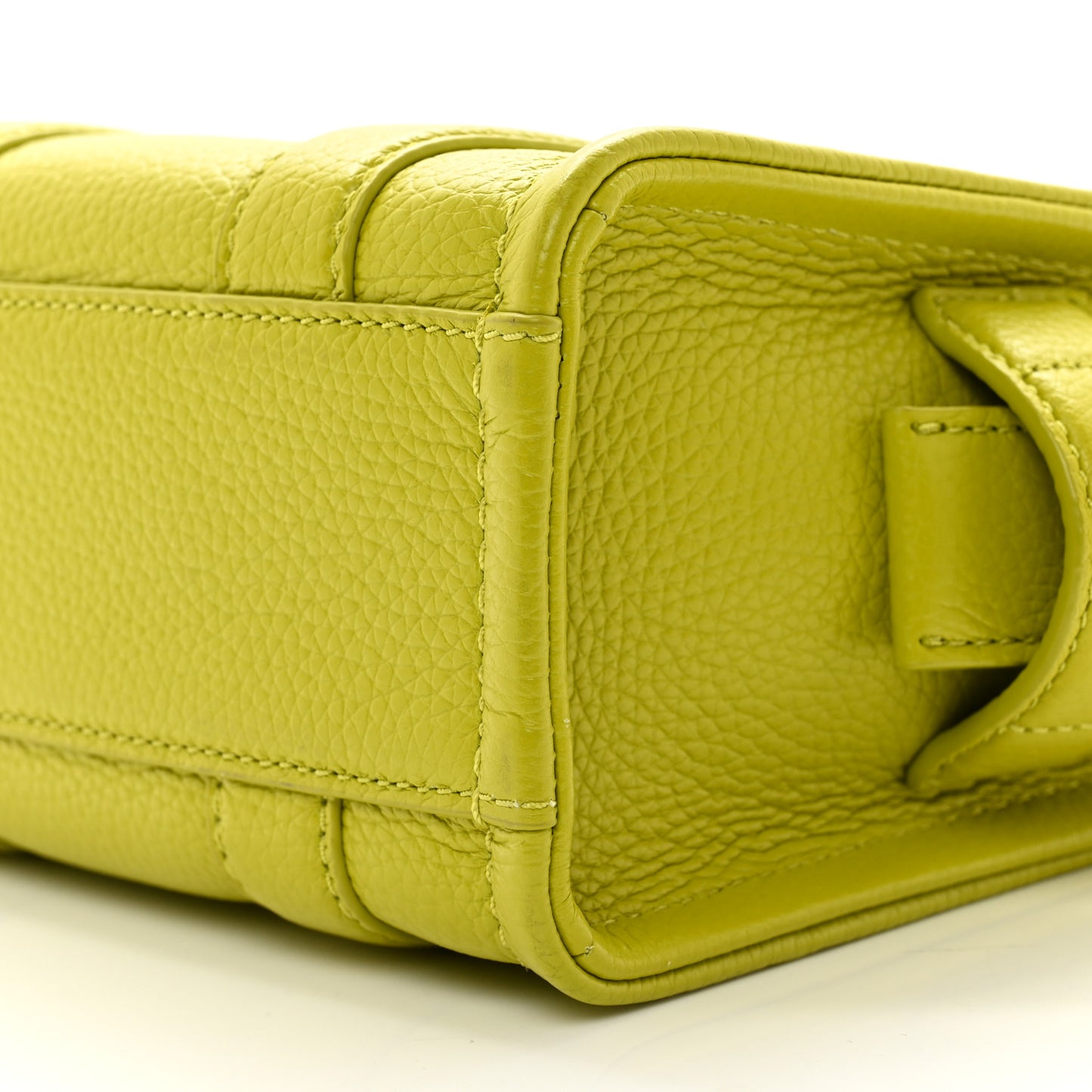 Grained Calfskin Micro The Tote Bag Citronella