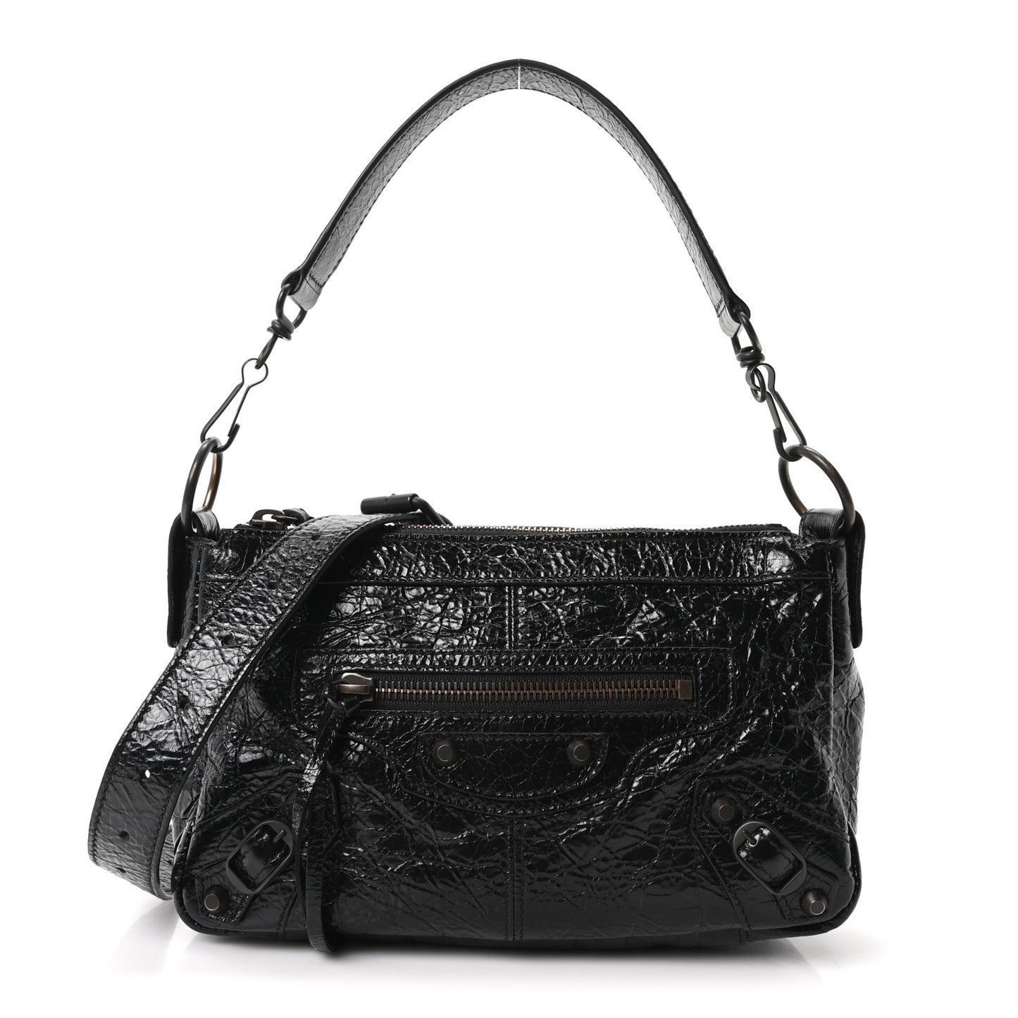 Metallized Agneau Arena Classic Hardware Mini Le City Moto Black