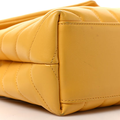 Saint Laurent Calfskin Y Quilted Monogram Small Loulou Chain Satchel Sunflower 7 of 9