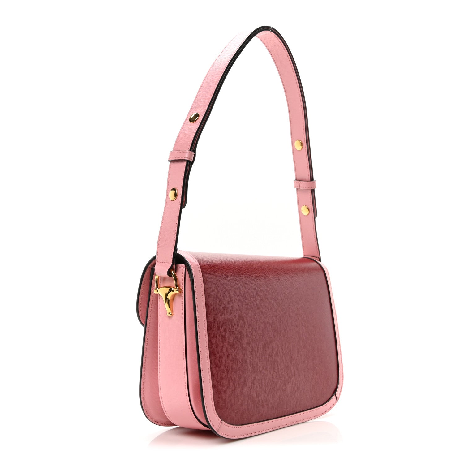 Gucci Azalea Calfskin Horsebit 1955 Shoulder Bag New Cherry Red Wild Rose 3 of 10