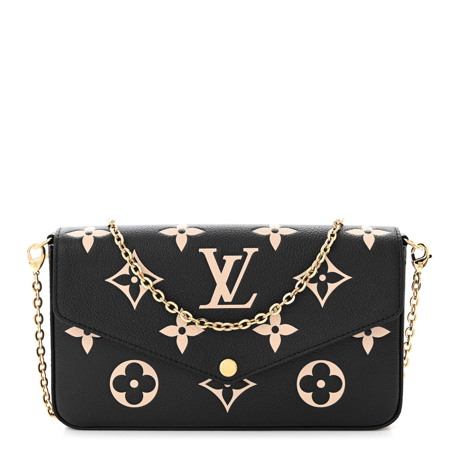 Louis Vuitton Empreinte Monogram Giant Felicie Pochette Black Beige 1 of 11