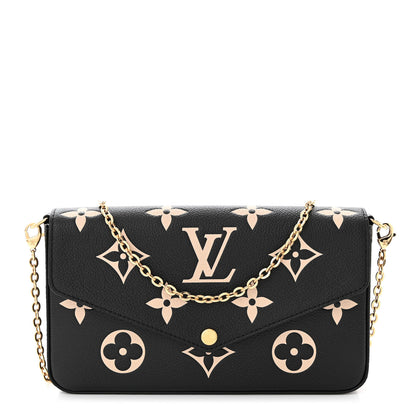 Louis Vuitton Empreinte Monogram Giant Felicie Pochette Black Beige 1 of 11