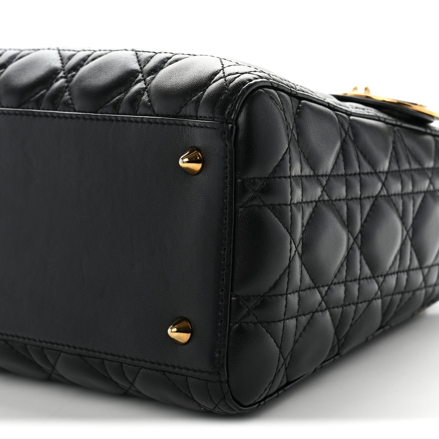 Lambskin Cannage Medium Lady Dior Black