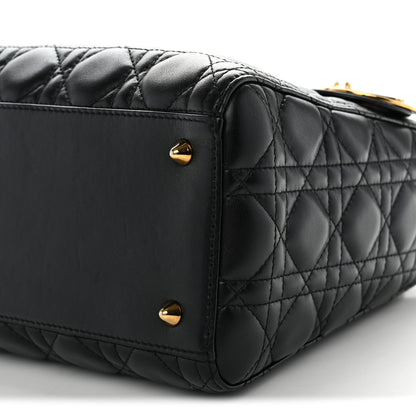 Christian Dior Lambskin Cannage Medium Lady Dior Black 9 of 9