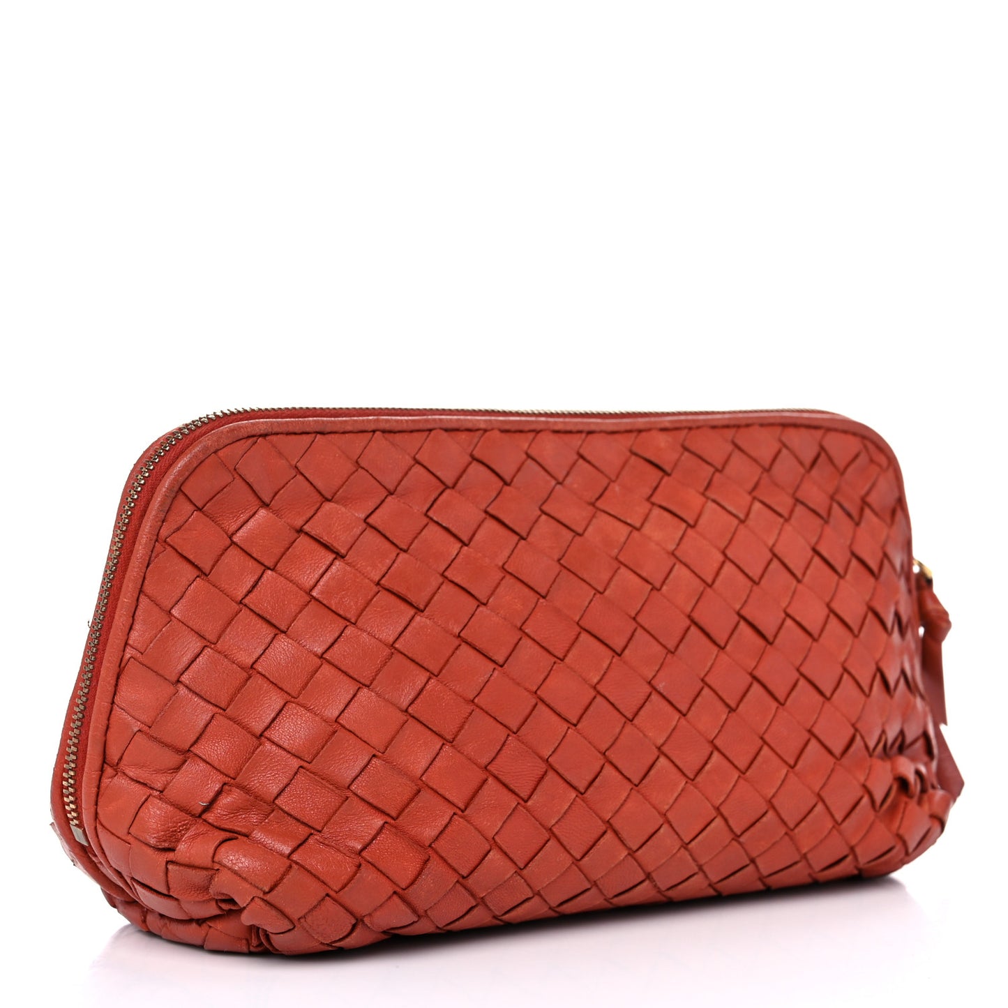 Nappa Intrecciato Cosmetic Case Red