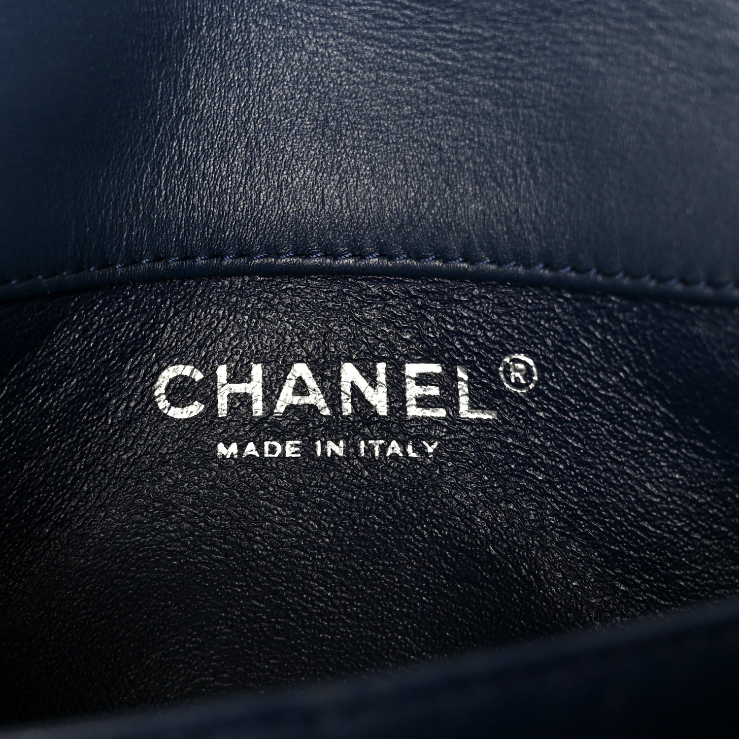 Chanel Patent Calfskin Quilted Extra Mini Rectangular Flap Navy Blue 6 of 12
