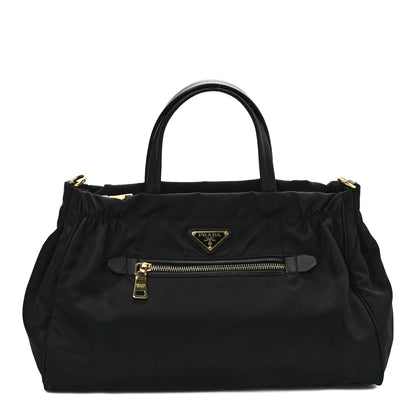 Prada Tessuto Nylon Saffiano Shopping Tote Black 1 of 10