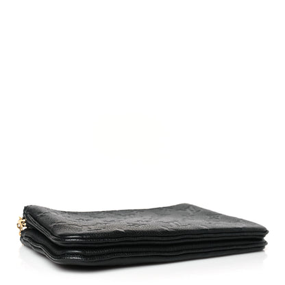Louis Vuitton Empreinte Double Zip Pochette Black 4 of 10