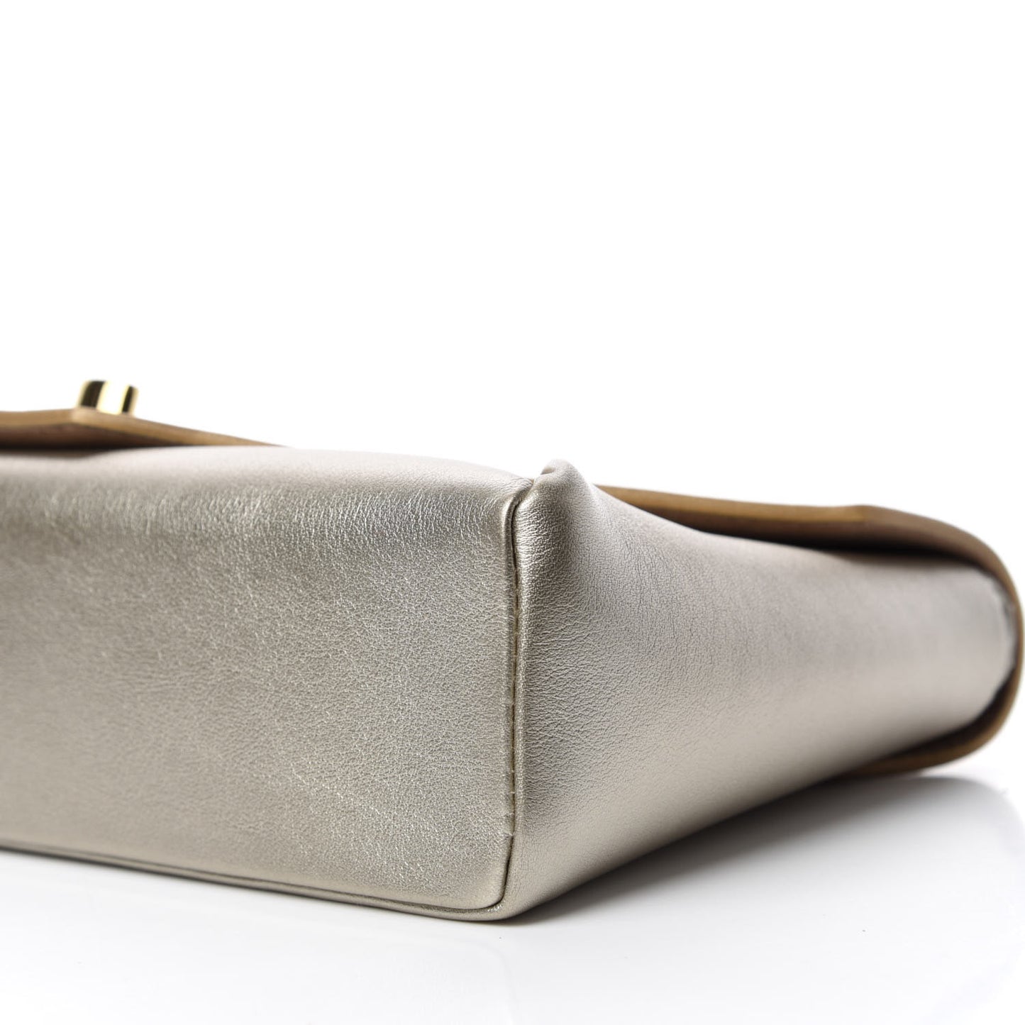 Metallic Calfskin Love Note Gold Silver
