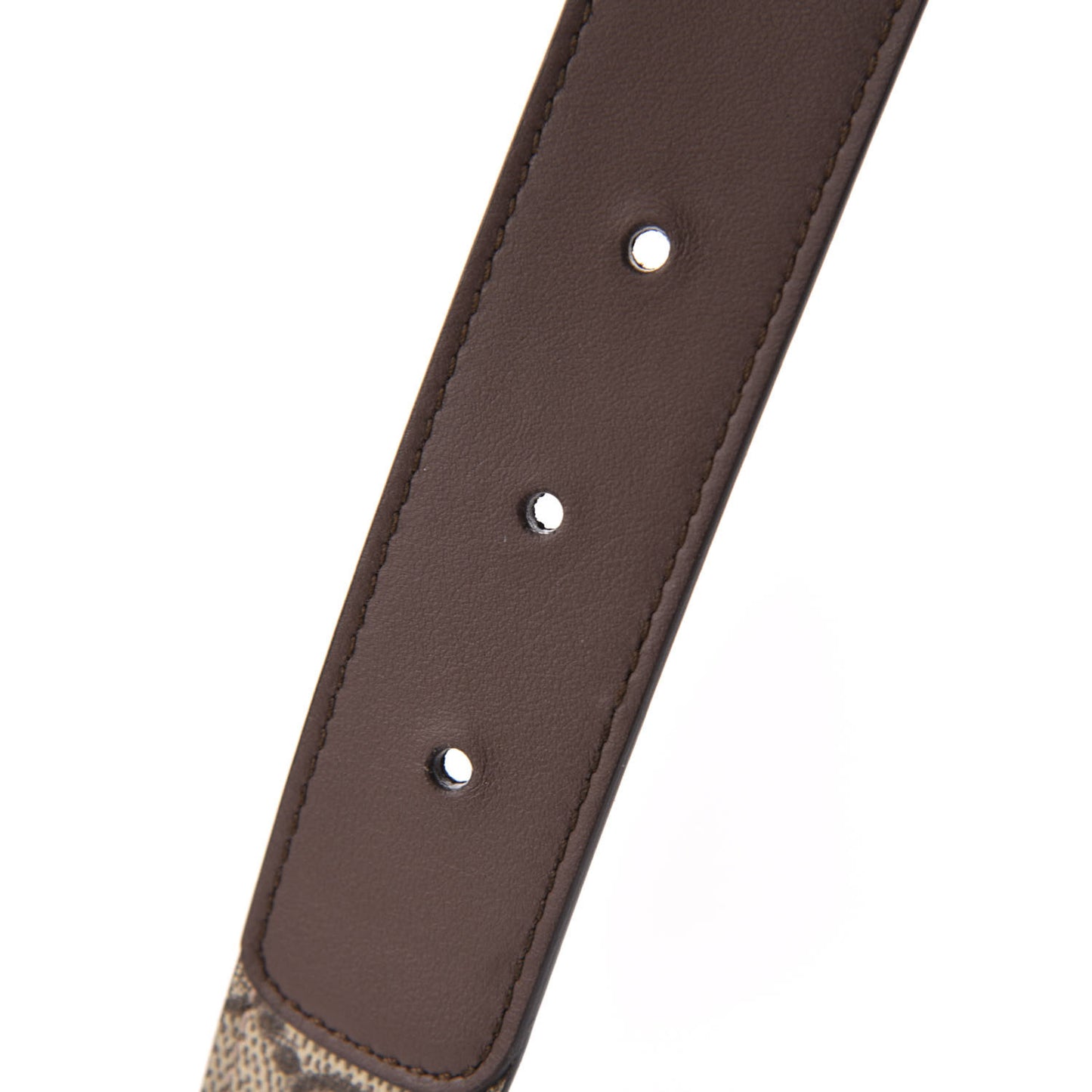 GG Supreme Monogram Matte Plutone Calfskin Double G 30mm Belt 75 30 Beige Ebony New Acero