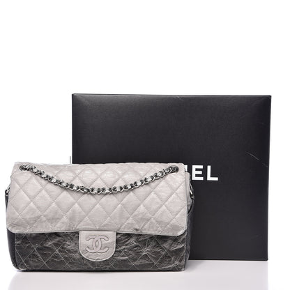 Chanel Vinyl Quilted Jumbo Melrose Degrade Flap Black 19 of 19