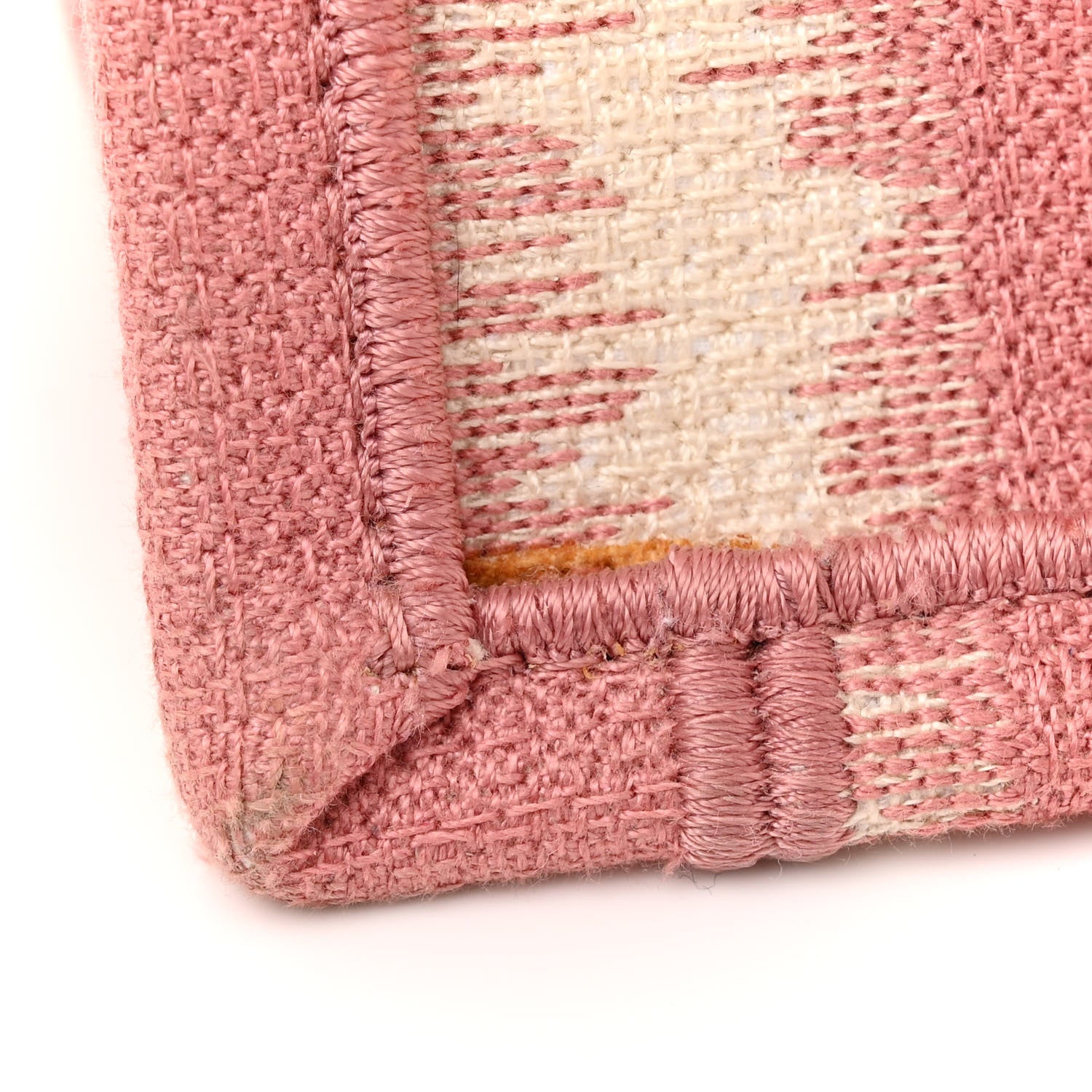 Christian Dior CHRISTIAN DIOR Canvas Embroidered Large Striped Book Tote Pink 12 of 15