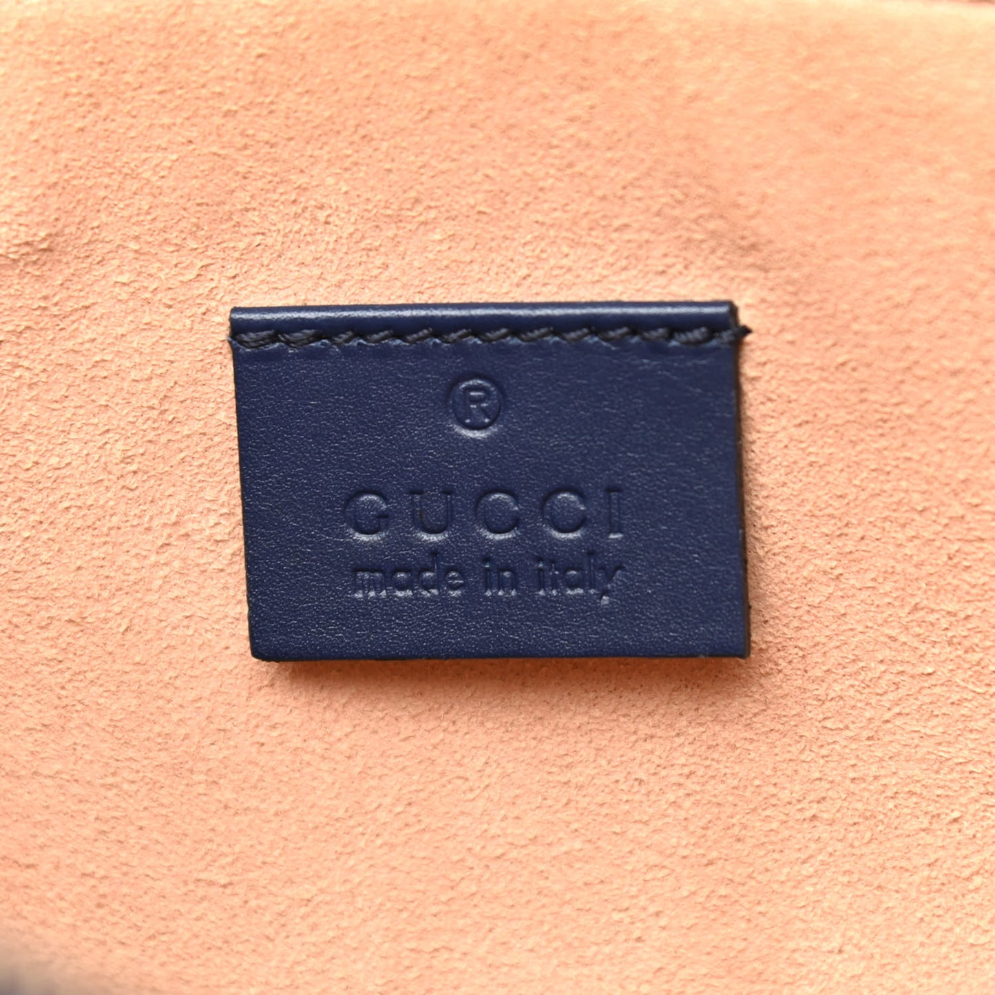 Calfskin GucciGhost Print Pouch Blue Agata Hibiscus Red