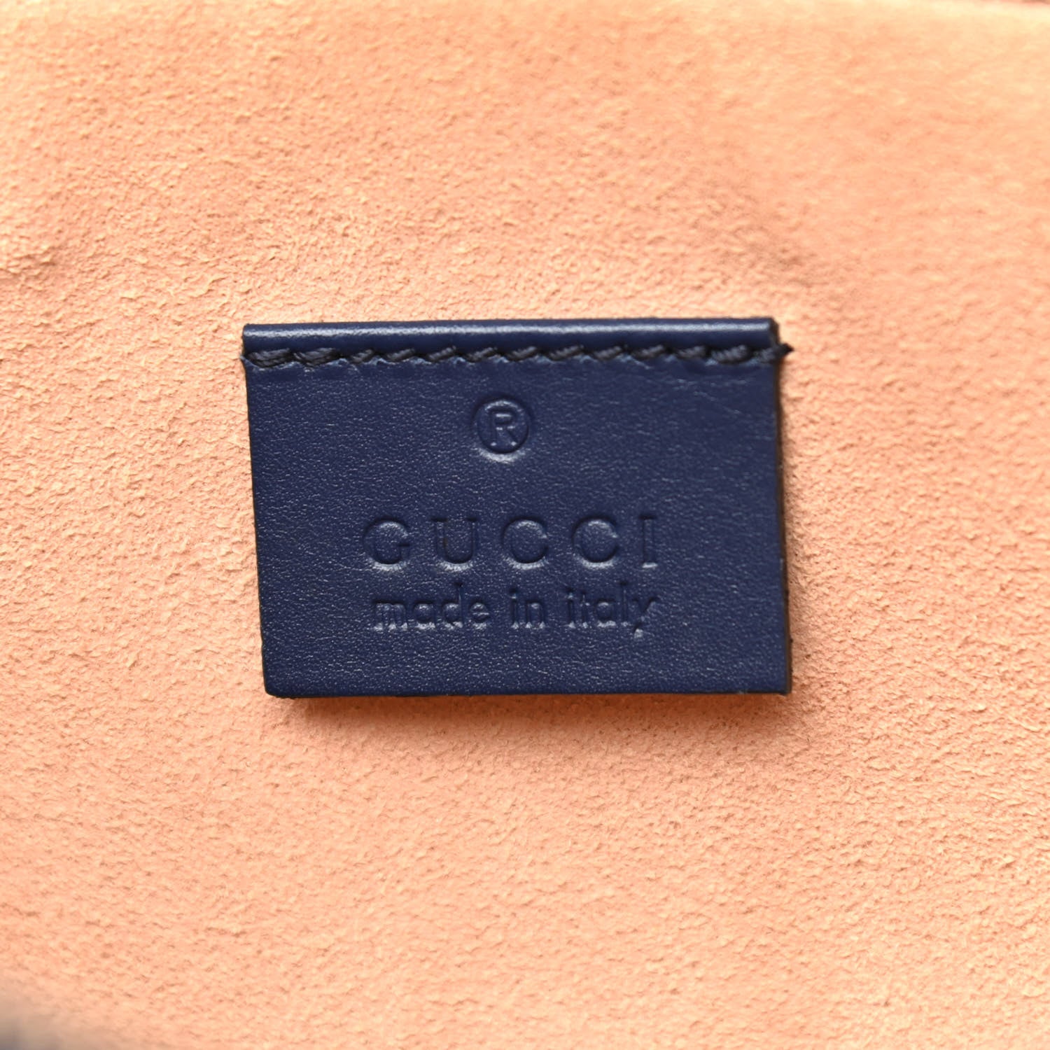 Gucci Calfskin GucciGhost Print Pouch Blue Agata Hibiscus Red 6 of 8