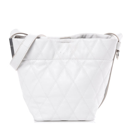 Givenchy Lambskin Quilted Mini GV Bucket Bag White 1 of 10