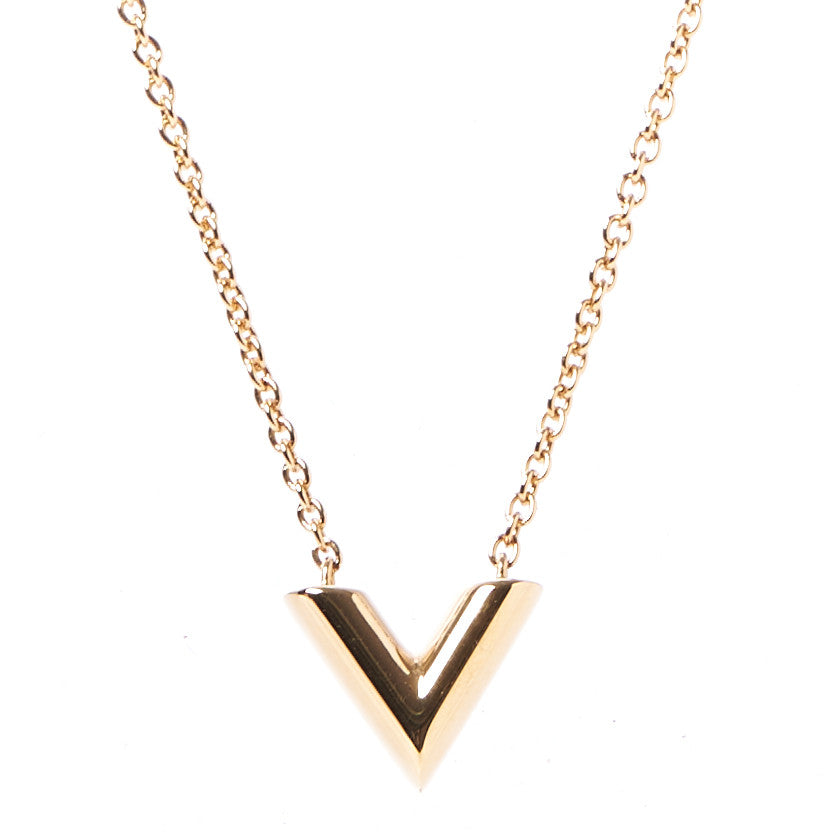 Essential V Necklace Gold