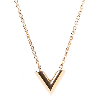 Louis Vuitton Essential V Necklace Gold 3 of 6